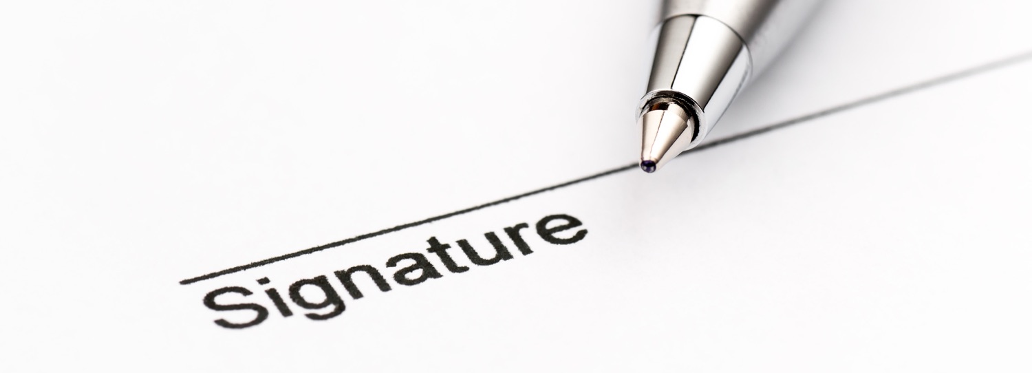 photo of a signature